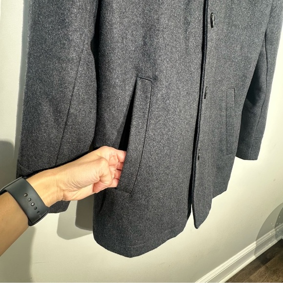 GH BASS CO Men’s Jacket Coat Dark Gray Wool Blend Heavy Warm Size SMALL - Picture 3 of 15